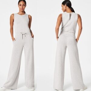 Gray Sleeveless High Waist Jumpsuit